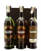 Glenfiddich Gavesæt 12+15+18 år Miniature Sort Box Single Malt Scotch Whisky 3x20 cl 40%