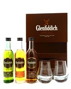 Glenfiddich The Family Distillers Collection Miniature Gavesæt m. 2 glas Single Malt Whisky 3x10 cl 40%