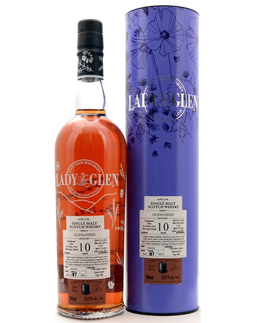 Glenlossie 2010/2021 Lady of the Glen 10 år Ruby Port Single Speyside Malt Whisky 53,9%