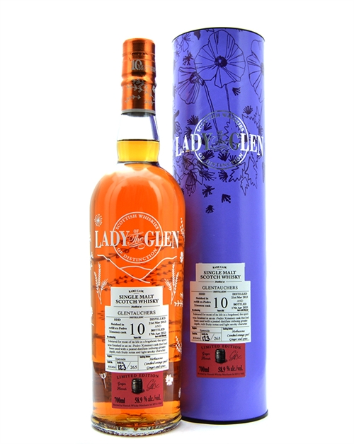 Glentauchers 2013/2023 Lady of the Glen 10 år Speyside Single Malt Scotch Whisky 70 cl 58,9%