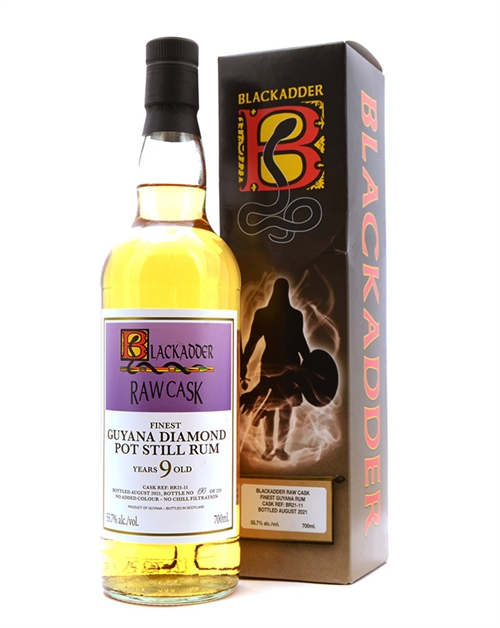 Guyana Diamond 2012/2021 Blackadder Raw Cask 9 år Finest Scotch Pot Still Rom 70 cl 55,7%