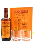 Hampden Estate HLCF Classic Gavesæt m. 2 glas Pure Single Jamaica Rom 70 cl 60%