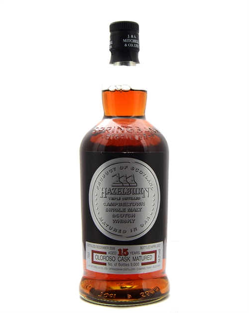 Hazelburn 15 år Oloroso Cask 2006/2022 Campbeltown Single Malt Scotch Whisky 70 cl 54,2%