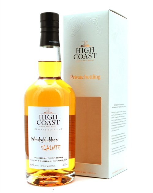 High Coast Slainte Peated Svensk Single Malt Whisky 50 cl 61,9%