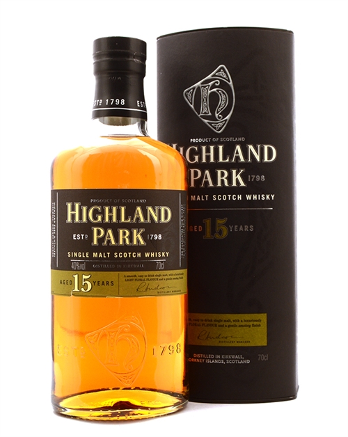 Highland Park 15 år Single Orkney Malt Whisky 40%