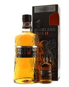 Highland Park Gavesæt 12 år Viking Honour + Cask Strength Miniature Single Malt Scotch Whisky 40+64,1%