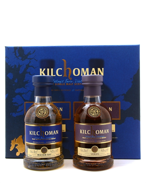 Kilchoman Gavesæt Machir Bay + Sanaig Single Islay Malt Scotch Whisky 2x20 cl 46%