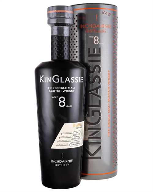 KinGlassie RAW 8 år Vintage 2017 Fife Lowland Single Malt Scotch Whisky 70 cl 46,3%