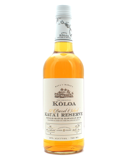 Koloa 12 Barrel Select Kauai Reserve 4 år Single Batch Hawaiiansk Rom 70 cl 46%