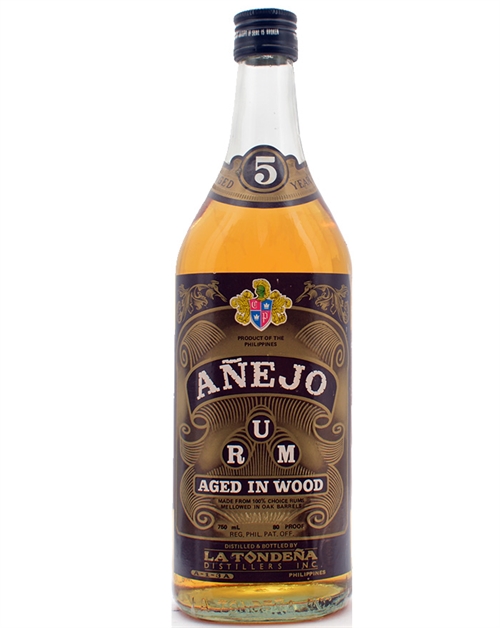 La Tondeña Añejo 5 år Vintage Flaske La Tondena Distillers Inc Filippinsk Rom 75 cl 40%