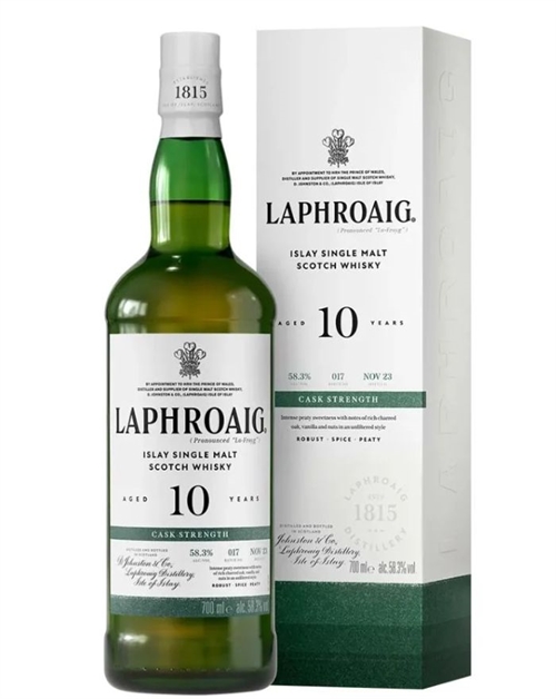 Laphroaig 10 år Cask Strength Edition 2023 Single Islay Malt Whisky 70 cl 58,3%