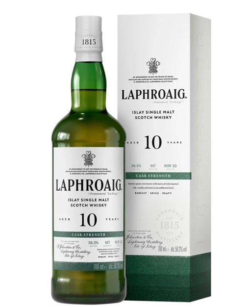 Laphroaig 10 år Cask Strength Edition 2023 Single Islay Malt Whisky 70 cl 58,3%