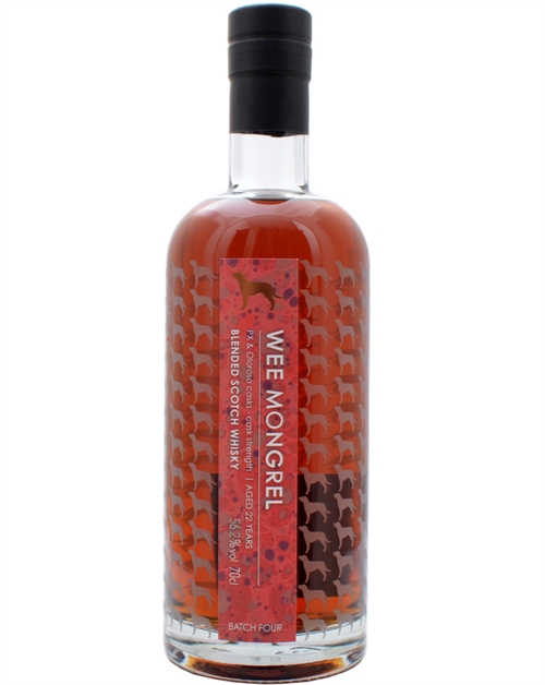 Wee Mongrel Batch Four 22 år Little Brown Dog Blended Scotch Whisky 70 cl 56,2%