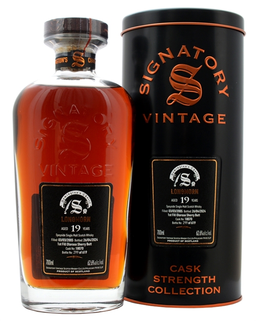 Longmorn 2005/2024 Symingtons Choice 19 år Signatory Single Speyside Malt Whisky 62.6%
