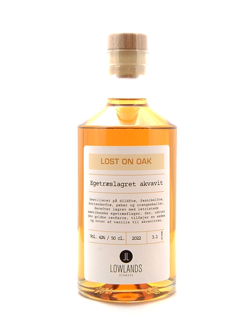 Lowlands Lost on Oak Dansk Egetræslagret Akvavit 50 cl 42%
