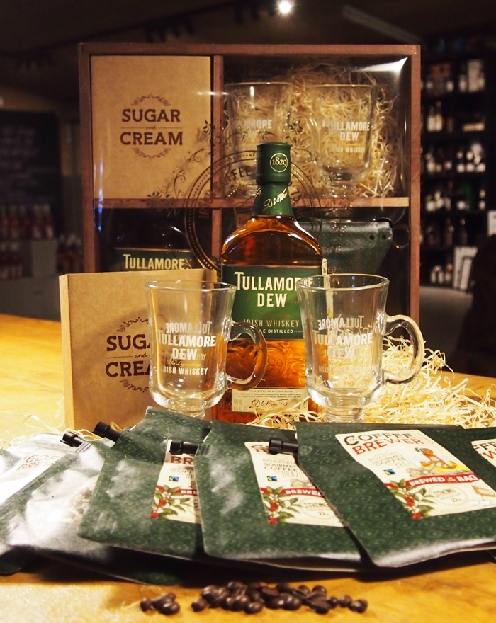 Luksus Irish Coffee Kit Med Tullamore Dew inklusiv glas