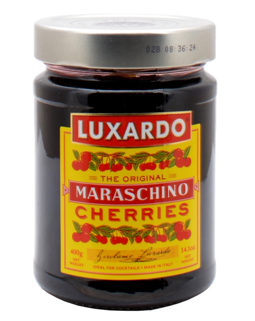 Luxardo Original Maraschino Cherries kirsebær med marasca sirup premium cocktail- og dessert tilbehør 440 g