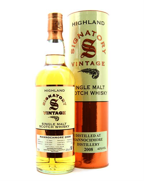 Mannochmore 2008/2021 Signatory Vintage 12 år Single Highland Malt Whisky 43%