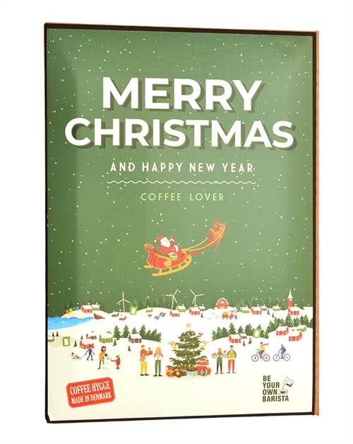 Merry Christmas Coffee Lover Village Postkort