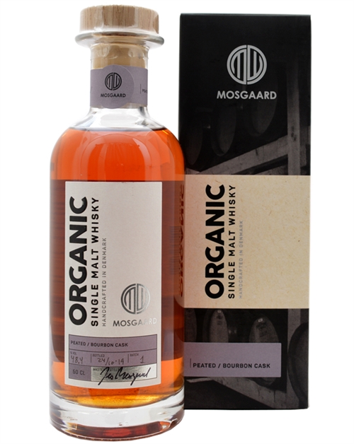 Mosgaard Peated Bourbon Batch #1 Økologisk Single Malt Dansk Whisky 50 cl 48,4%
