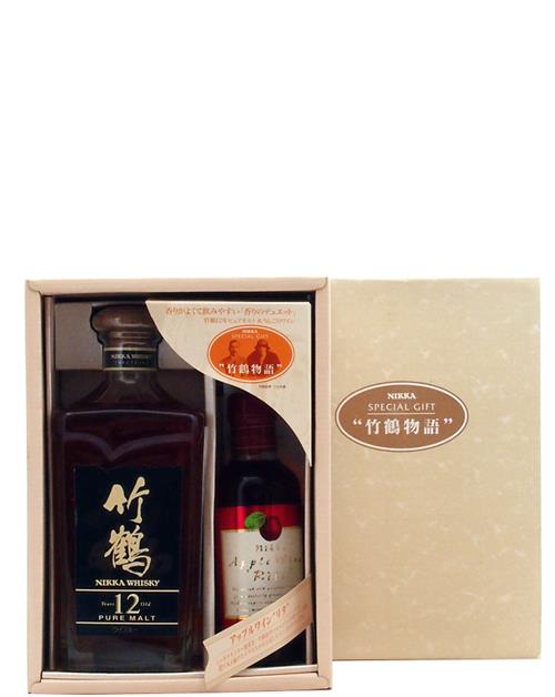 Nikka Gavesæt 12 år + Nikka Apple Wine "Rita" Pure Malt Japanese Whisky 18+66 cl 22-40%