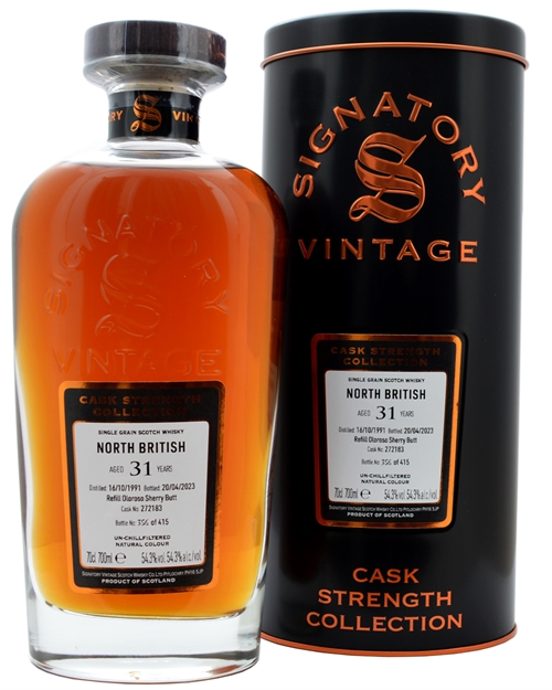 North British 1991/2023 Signatory Vintage 31 år Single Grain Scotch Whisky 54,3%