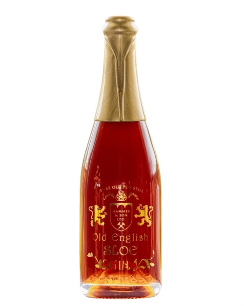 Old English Sloe Gin Pure Old Potstill Hammer and Son England 70 centiliter og 30 procent alkohol