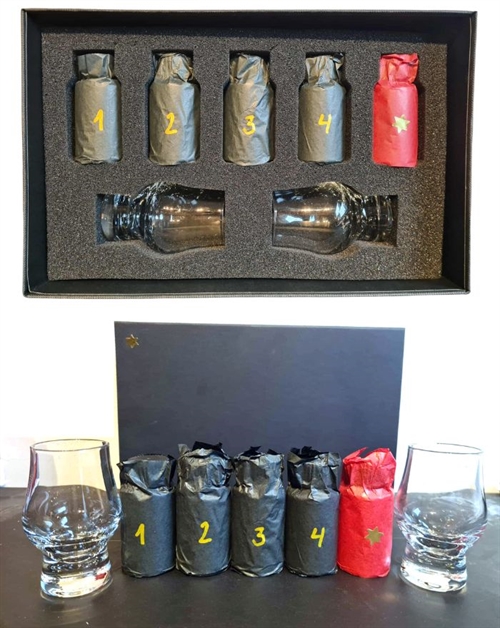 Olsens favoritter Whisky Adventskalender 5 x 3 cl Unikke Whisky Samples Julekalender