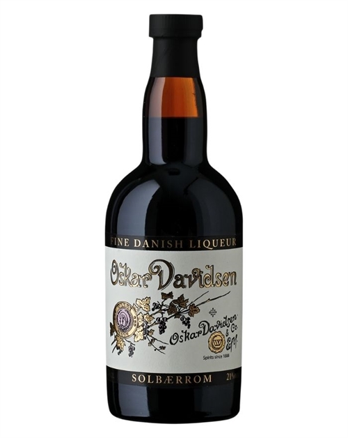 Oskar Davidsen Dansk Solbærrom Likør 70 centiliter og 21 procent alkohol