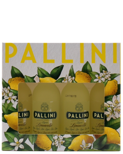 Pallini Limoncello Miniaturepakke Italiensk Likør 4x5 cl 26%