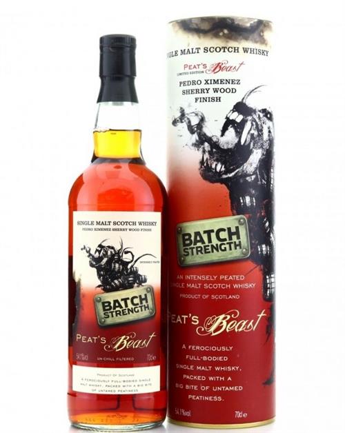 Peats Beast PX Batch Strength Single Islay Malt Scotch Whisky 70 centiliter og 54,1 procent alkohol