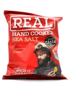 REAL Hand Cooked Sea Salt Chips 35g.
