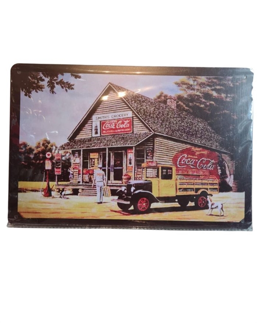 Retro Metalskilt - Coca Cola old truck