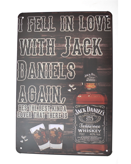 Retro Metalskilt - I fell in love with Jack Daniel\'s again