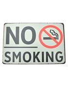 Retro Metalskilt - No Smoking