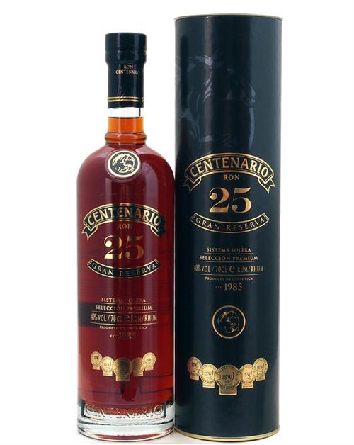 Ron Centenario Gran Reserva 25 år Costa Rica rom 40%