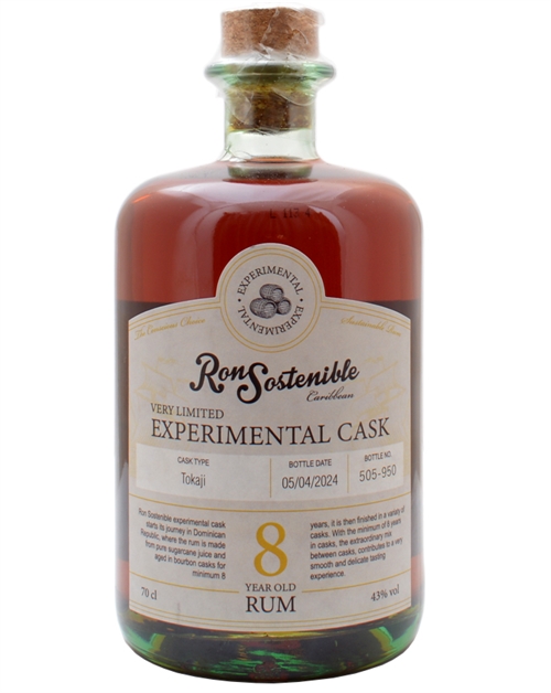 Ron Sostenible Experimental Cask 8 år Tokaji Finish Dominikanske Republik Rom 43%