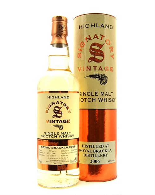 Royal Brackla 2006/2017 Signatory Vintage 11 år Highland Single Malt Scotch Whisky 70 cl 43%
