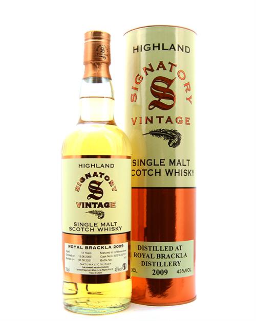 Royal Brackla 2009/2021 Signatory Vintage 12 år Single Highland Malt Scotch Whisky 43%