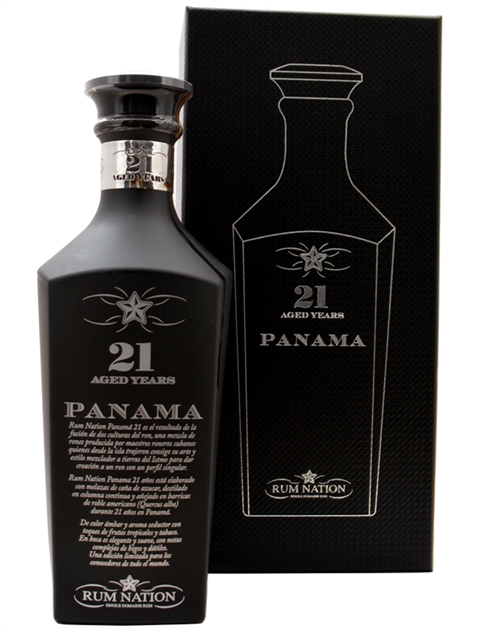 Rum Nation Panama 21 år Black Decanter Single Domaine Rom 70 cl 43%