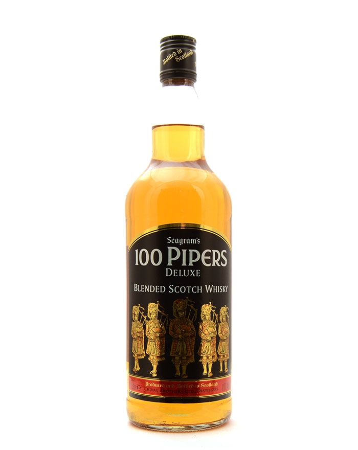 K b Seagrams 100 Pipers Deluxe Whisky Fri Fragt 