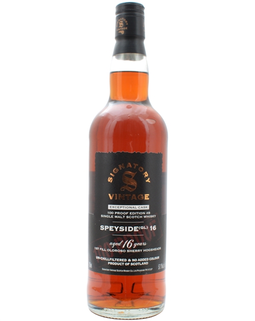 Speyside (GL) 16 år Signatory Exceptional Cask 100 Proof Edition #8 Speyside Single Malt Scotch Whisky 57,1%