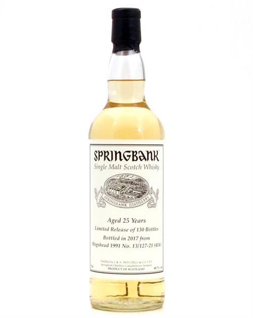 Springbank 25 år Single Cask Single Campbeltown Malt Whisky 49,7%