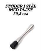 Støder i stål med plast