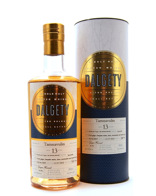 Tamnavulin 2009/2022 Dalgety 13 år Speyside Single Malt Scotch Whisky 70 cl 51,9%