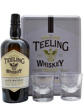 Teeling Gavesæt med 2 glas GREY BOX Small Batch Rum Cask Blended Irish Whiskey 46%