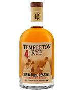 Templeton Rye Signature Reserve 4 år Prohibition Era Recipe Whiskey