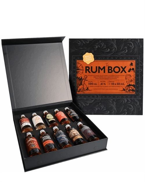 The Rum Box World Class Spirits Edition Miniature Gavesæt Spirit Drink 10x5 cl 41%
