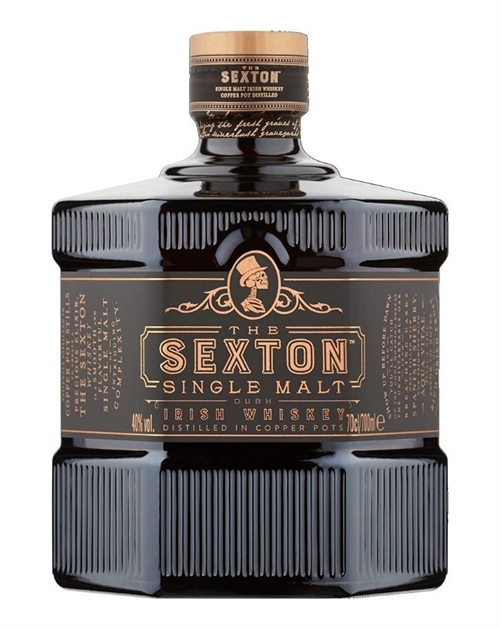 The Sexton Single Malt Irish Whiskey indeholder 40 procent alkohol