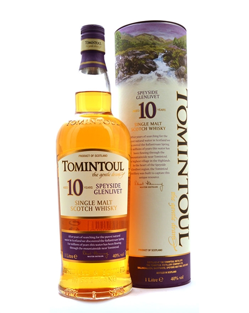 Tomintoul 10 år Speyside Glenlivet Single Malt Scotch Whisky 100 cl 40%